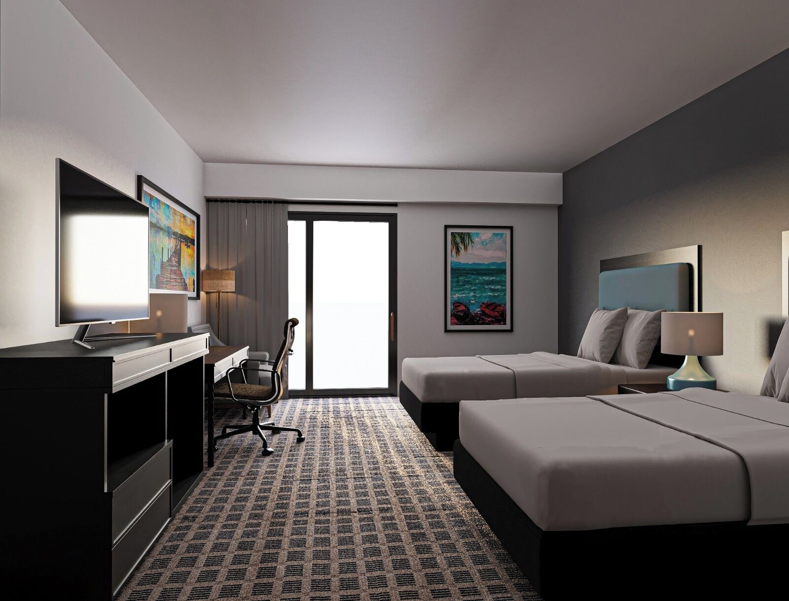 標準客房, 2 張加大雙人床, 湖景 | 房內夾萬、書桌、手提電腦工作空間、熨斗/熨衫板