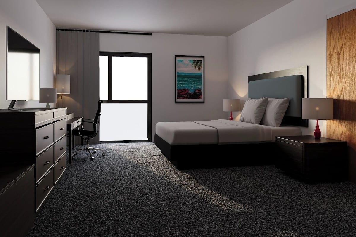 In-room safe, desk, laptop workspace, iron/ironing board