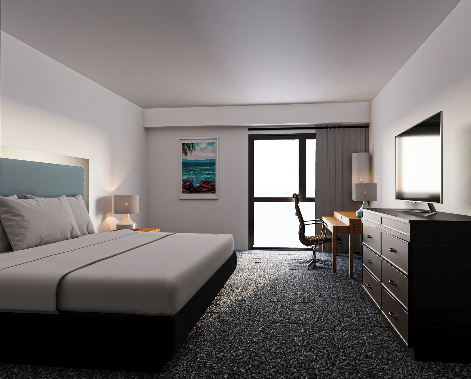 標準客房, 1 張特大雙人床 | 房內夾萬、書桌、手提電腦工作空間、熨斗/熨衫板