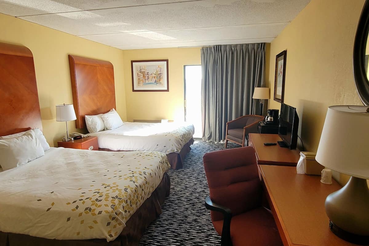 Standard Room, 2 Queen Beds | 1 bedroom, in-room safe, desk, laptop workspace