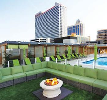 Seasonal outdoor pool, cabanas (surcharge), pool umbrellas at Tropicana Atlantic City