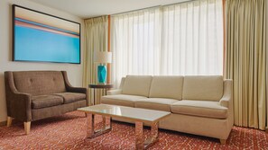 Hypo-allergenic bedding, pillow-top beds, in-room safe, desk