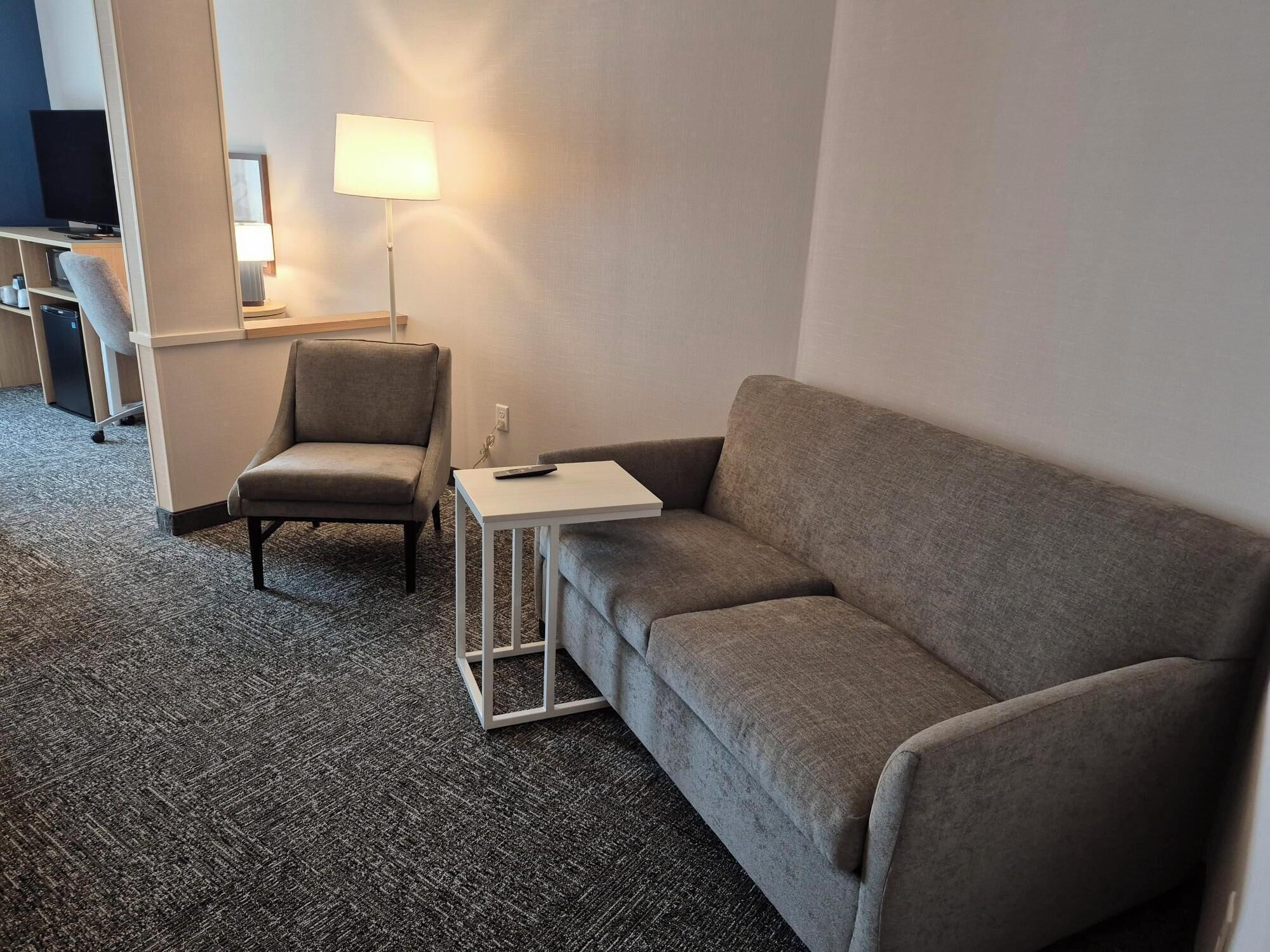 desk, blackout curtains, iron/ironing board, free cots/infant beds