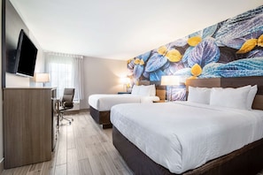 Room, 2 Queen Beds, Non Smoking (Pet Friendly) | 1 bedroom, premium bedding, desk, laptop workspace