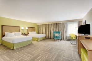 Room, 2 Queen Beds, Accessible, Bathtub (Mobility & Hearing) | In-room safe, desk, laptop workspace, blackout curtains