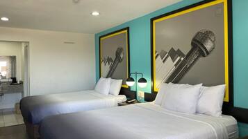 Room, 2 Queen Beds, Non Smoking | Desk, blackout drapes, iron/ironing board, free cribs/infant beds