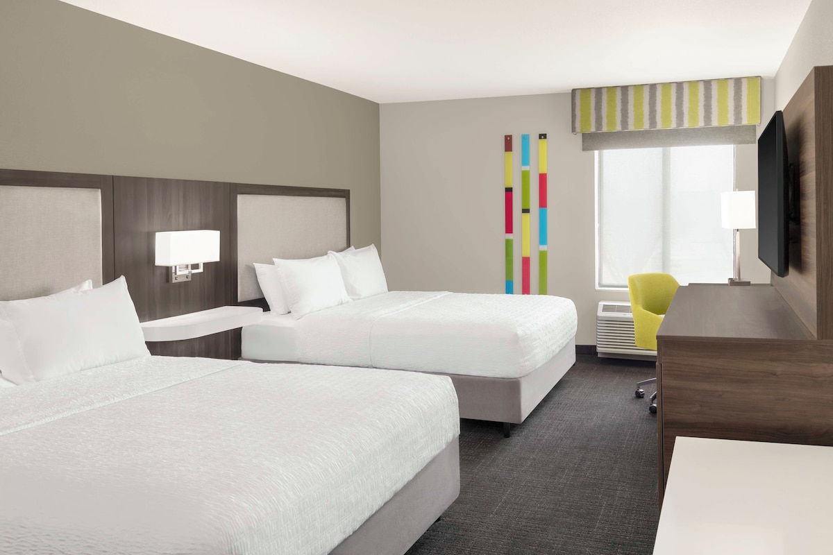 Room, 2 Queen Beds, Accessible, Non Smoking | Premium bedding, in-room safe, iron/ironing board, free cots/infant beds