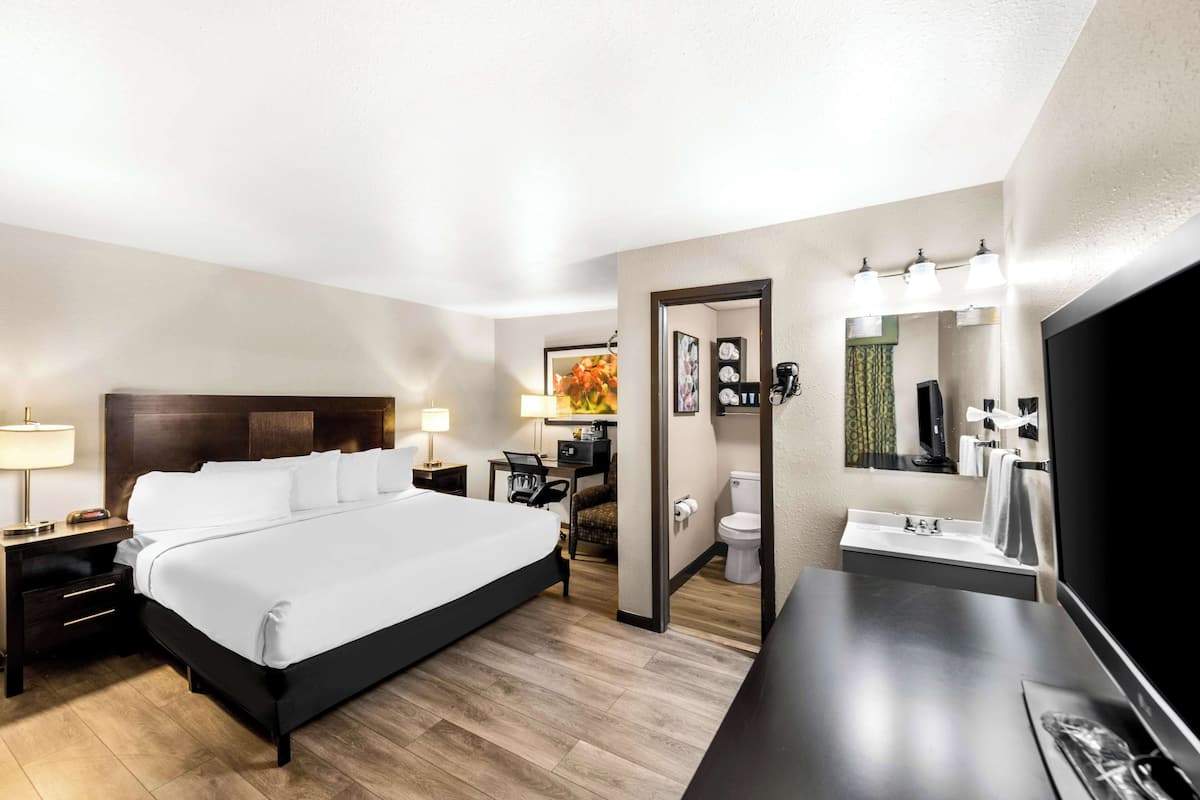 Room, 1 King Bed, Non Smoking (1st Floor) | Blackout drapes, iron/ironing board, free WiFi, bed sheets