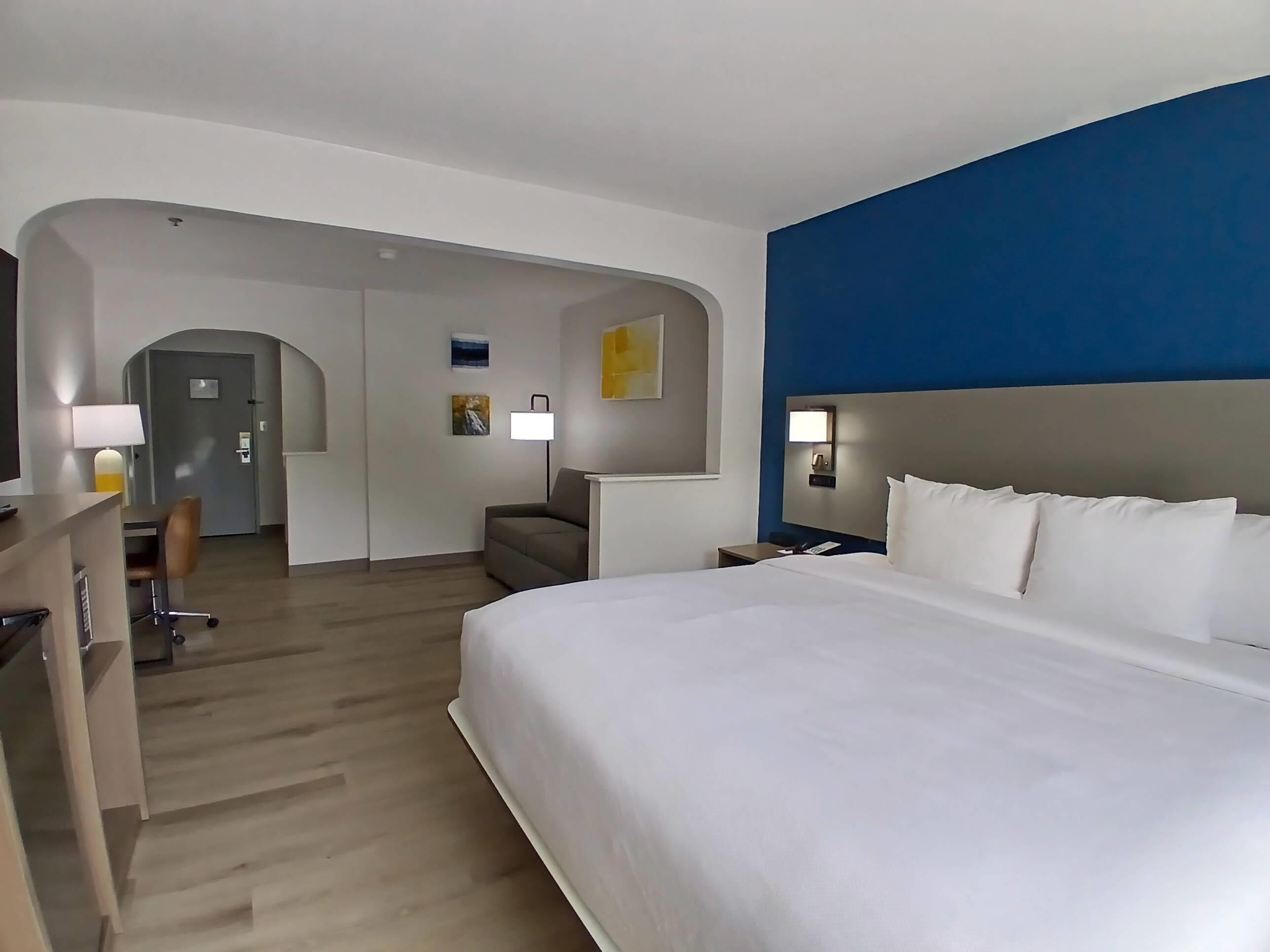 Executive Suite, 1 King Bed with Sofa Bed, Ground Floor | Premium bedding, pillowtop beds, desk, laptop workspace