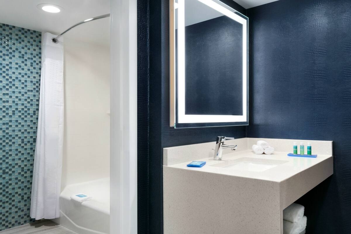 free toiletries, hair dryer, towels, soap