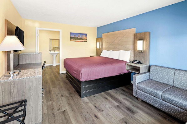 Chambre, 1 très grand lit, accessible aux personnes à mobilité réduite, non-fumeur