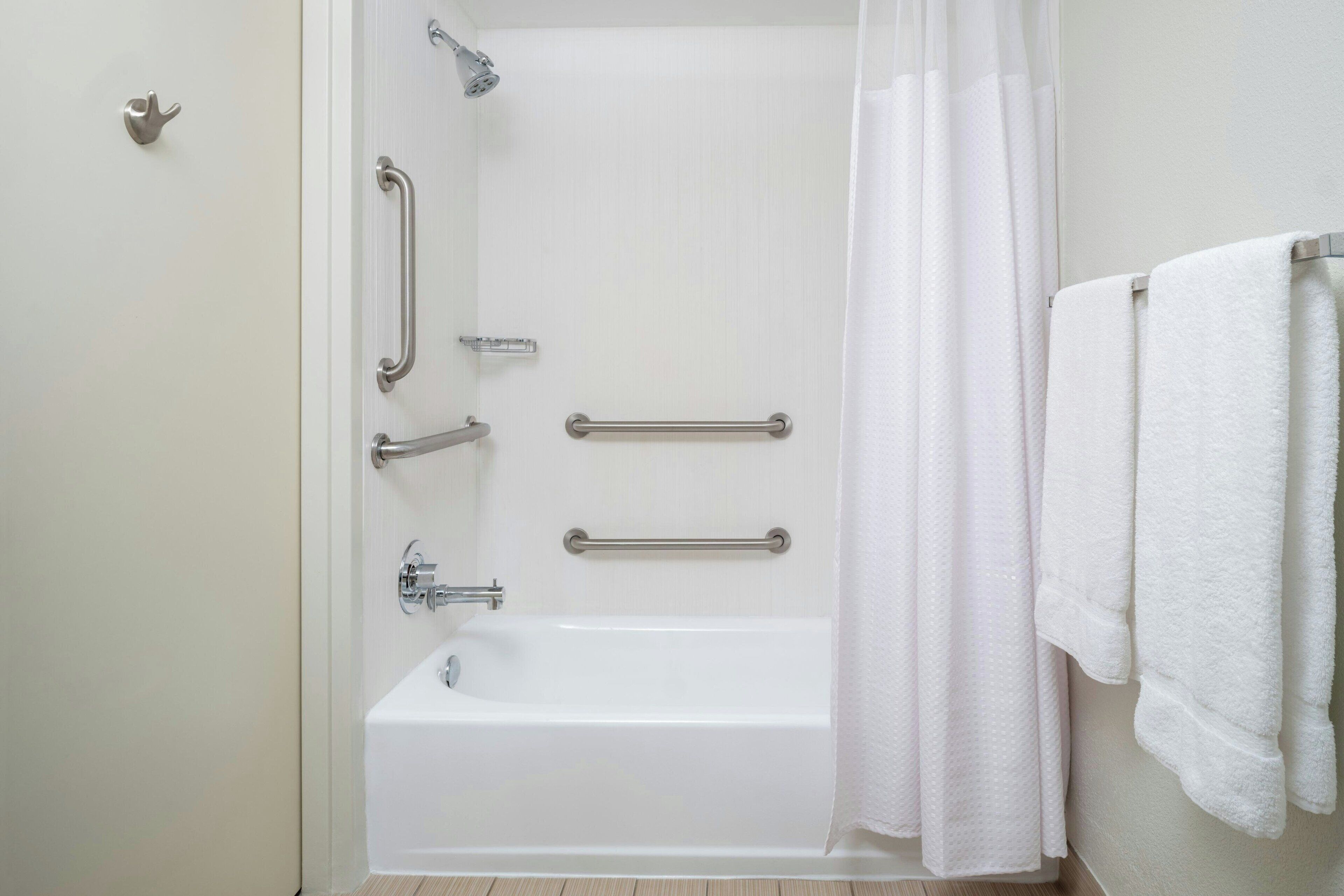 free toiletries, hair dryer, towels