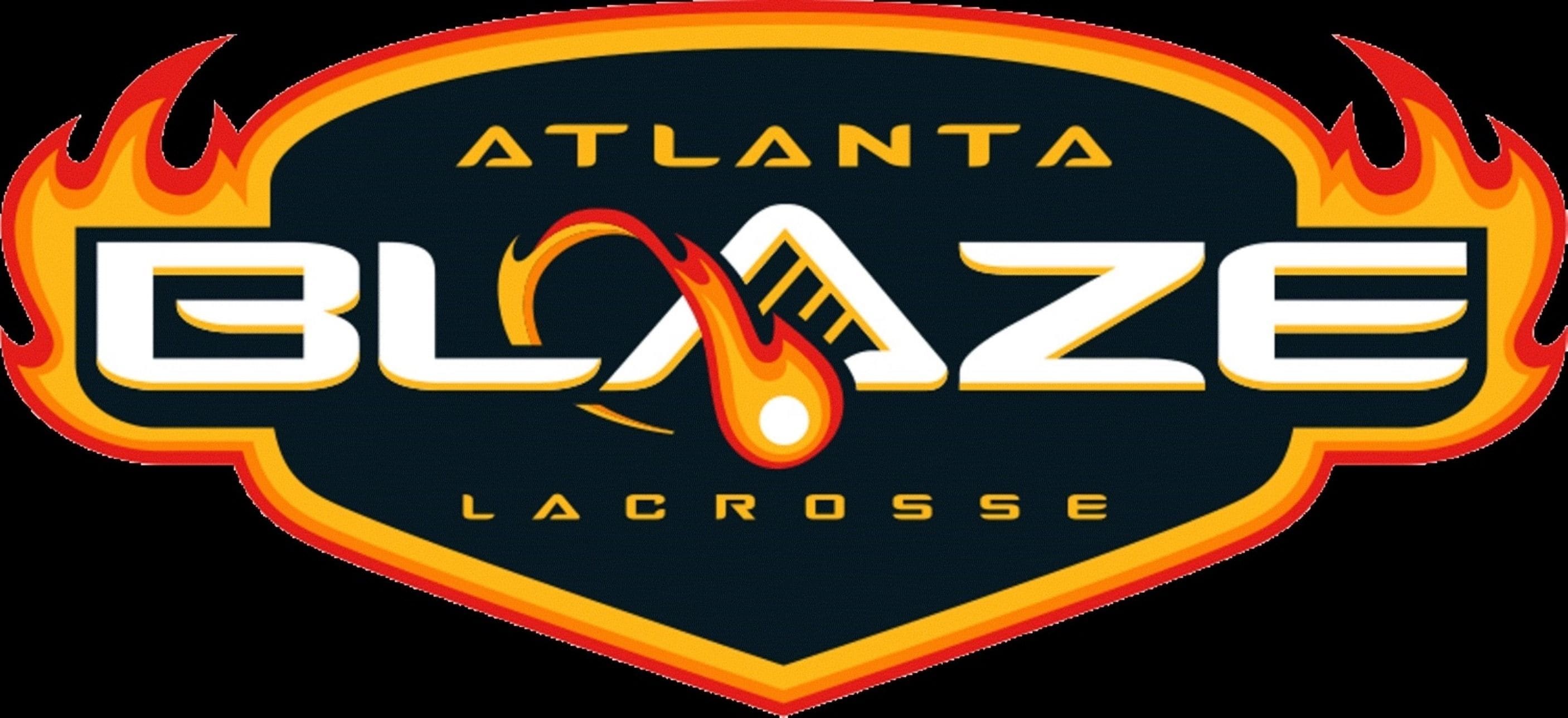 Un logo avec le texte « ATLANTA BLAZE LACROSSE ».