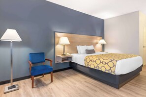 Room, 1 King Bed, Non Smoking | Desk, laptop workspace, iron/ironing board, cribs/infant beds