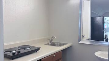 Desk, free WiFi, bed sheets