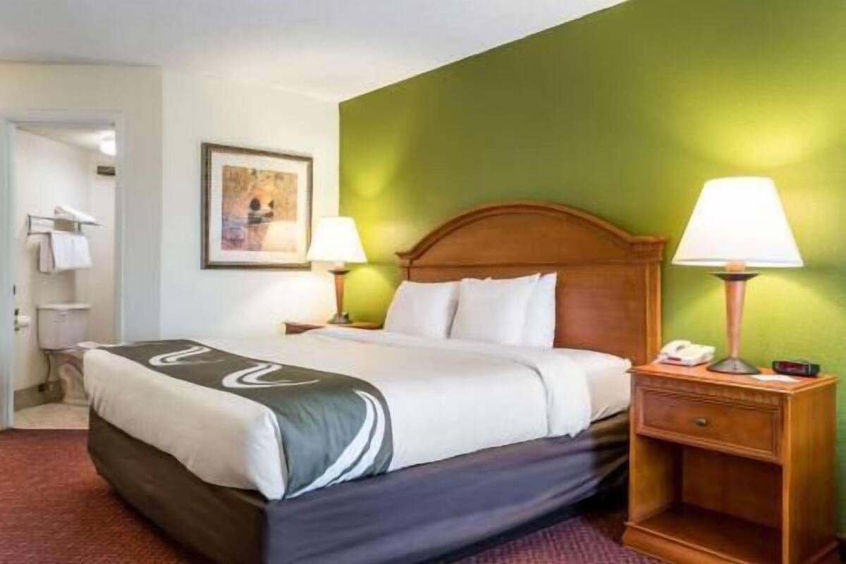 Premium bedding, desk, soundproofing, iron/ironing board