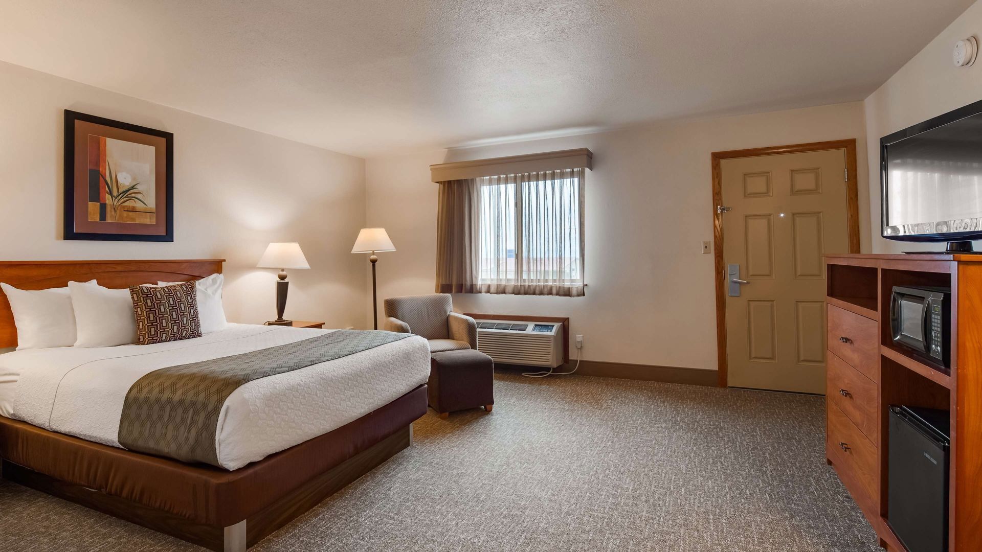 Blackout drapes, iron/ironing board, free cribs/infant beds