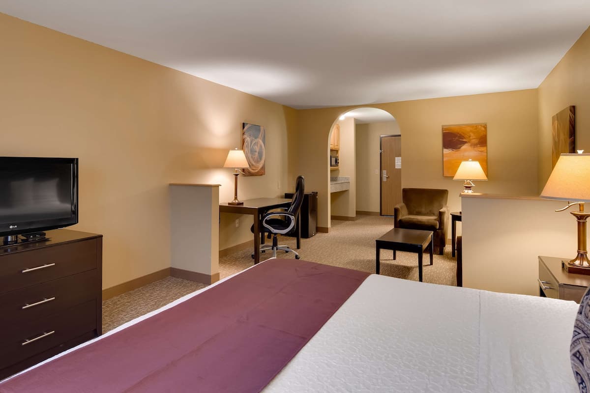 Standard Room, 1 King Bed, Non Smoking, Microwave | Blackout drapes, iron/ironing board, free cribs/infant beds