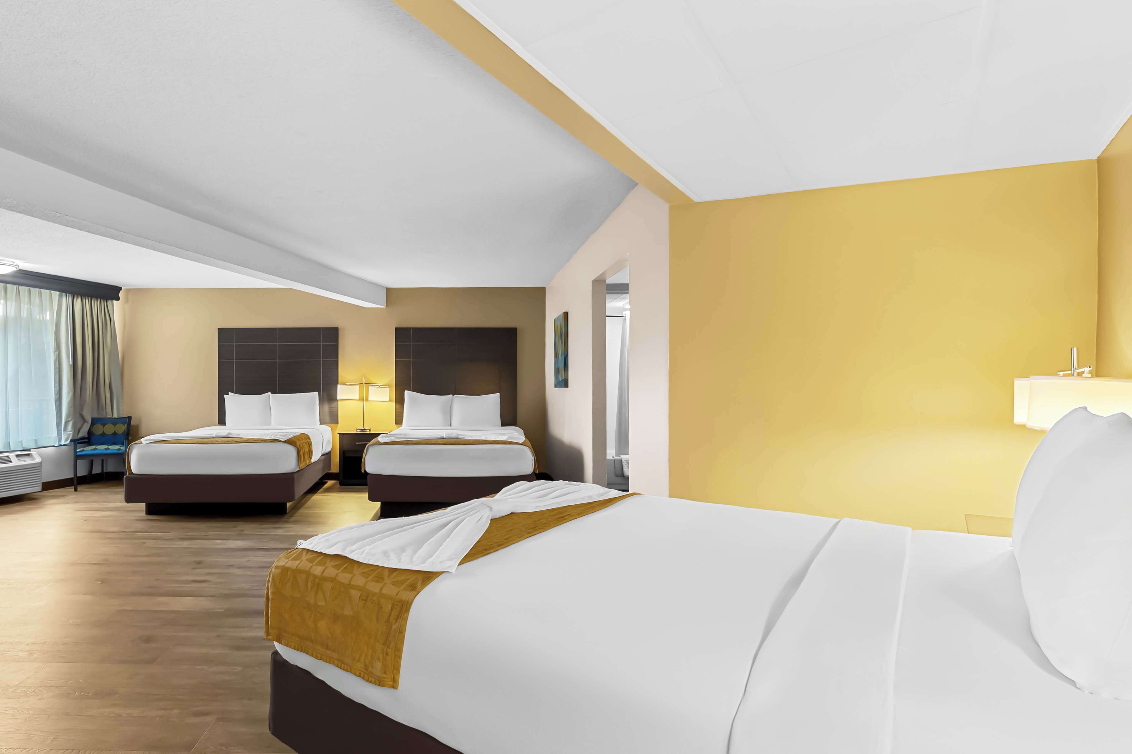 family room, multiple beds, non smoking, refrigerator & microwave | desk, laptop workspace, iron/ironing board, free wifi