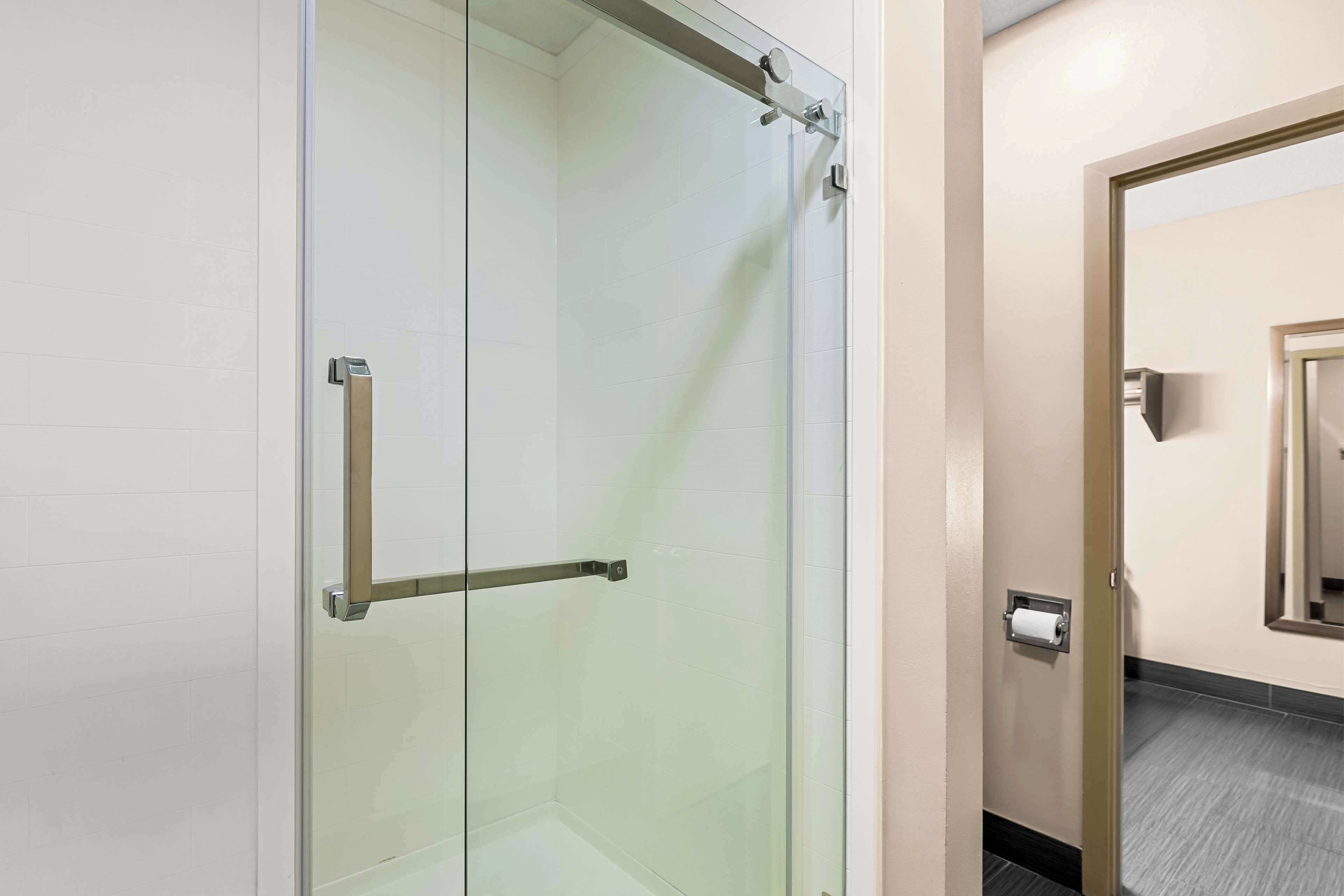 standard room, 1 king bed with sofa bed, non smoking, fireplace (with sofabed) | bathroom | free toiletries, hair dryer, towels