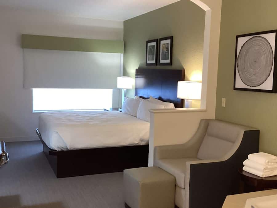 Standard Room, 1 King Bed, Non Smoking, Jetted Tub | Premium bedding, desk, laptop workspace, blackout drapes