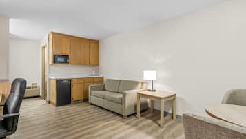 Desk, blackout curtains, free cots/infant beds, rollaway beds