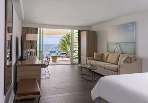 Alligator Reef Oceanfront Room King Lanai with Queen Sofabed | Egyptian cotton sheets, premium bedding, down comforters, pillowtop beds