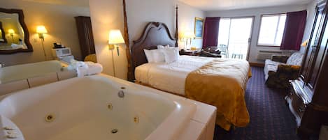 Chambre Standard, 1 trÚs grand lit, bain à remous, vue cour intérieure | Literie hypoallergénique, bureau, chambres insonorisées