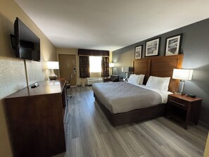 Blackout drapes, iron/ironing board, rollaway beds, free WiFi