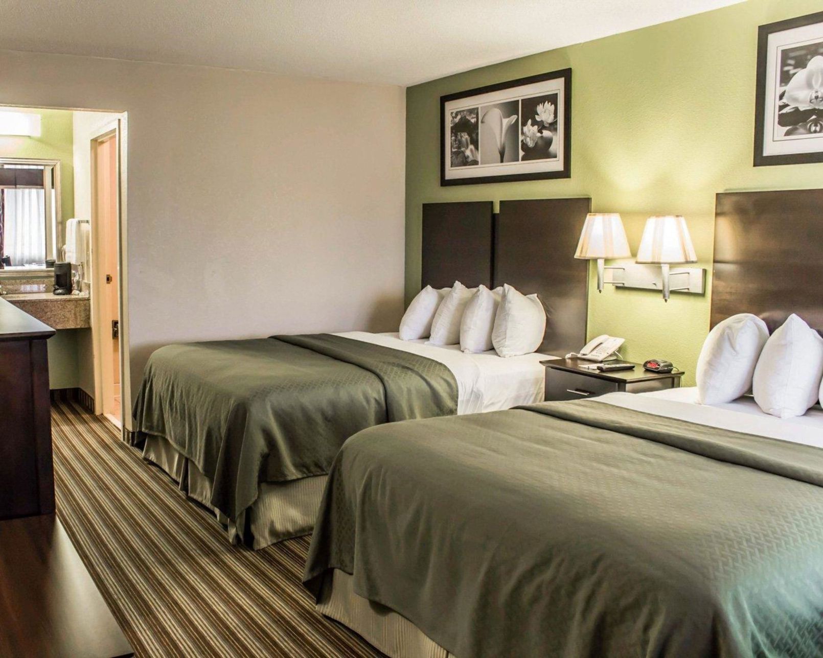 Blackout drapes, iron/ironing board, rollaway beds, free WiFi