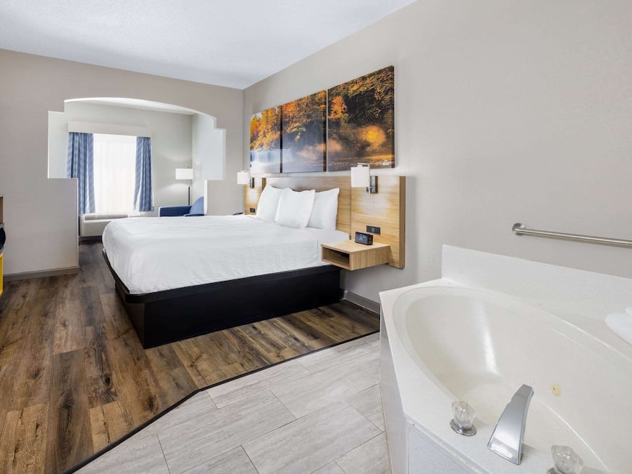 Blackout drapes, iron/ironing board, rollaway beds, WiFi