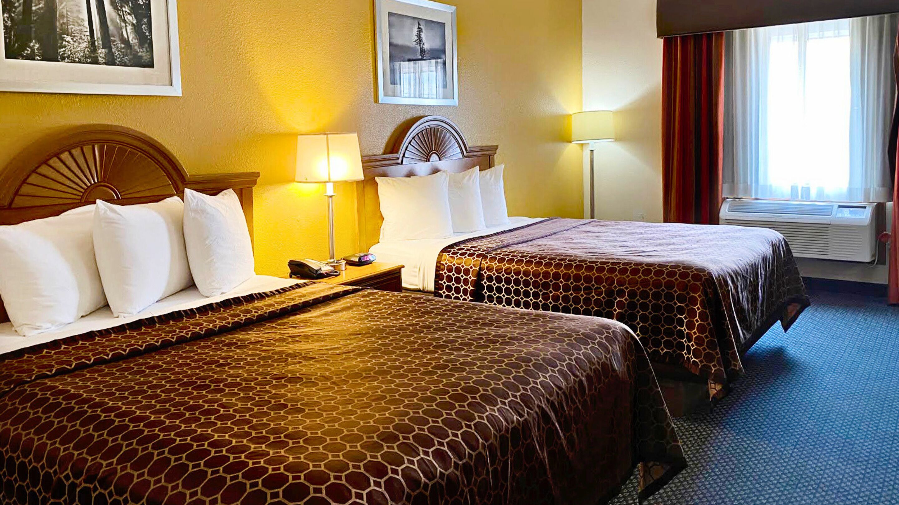 Room, 2 Queen Beds, Non Smoking, Refrigerator & Microwave | Desk, free WiFi, bed sheets, alarm clocks