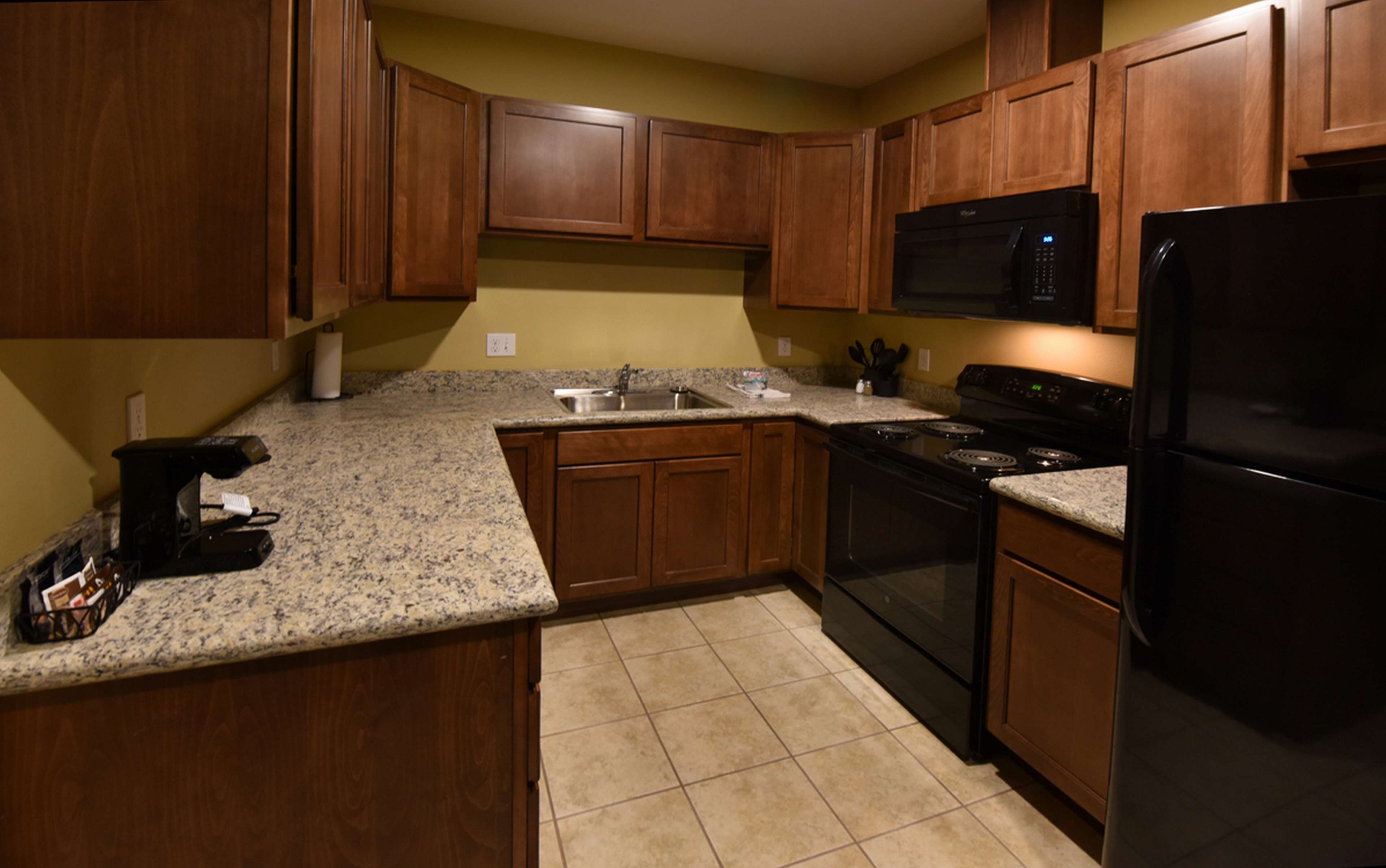 desk, laptop workspace, blackout curtains, iron/ironing board