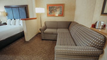 Standard Double Queen | Desk, laptop workspace, blackout drapes, iron/ironing board