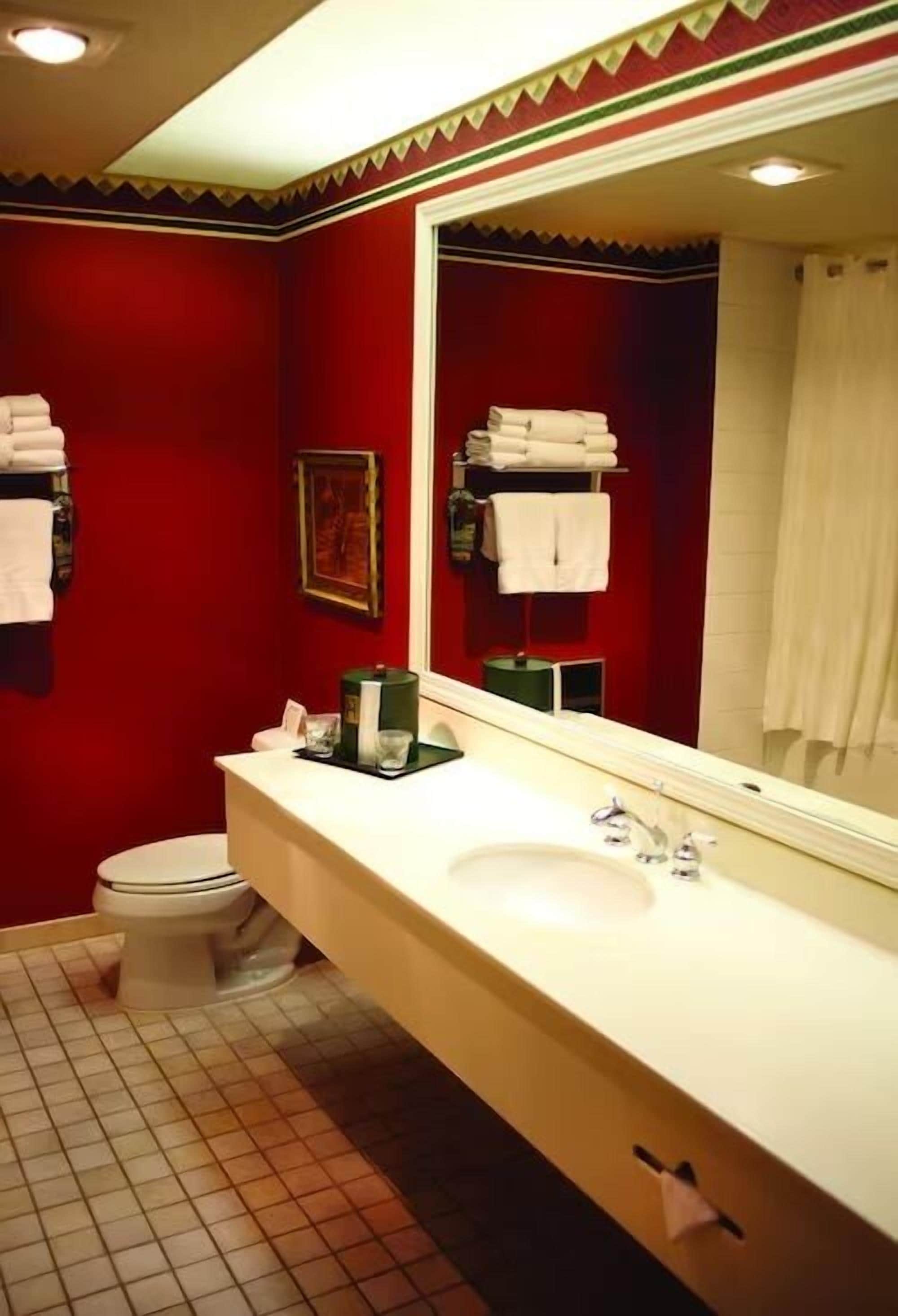 combined shower/bathtub, free toiletries, hair dryer, towels