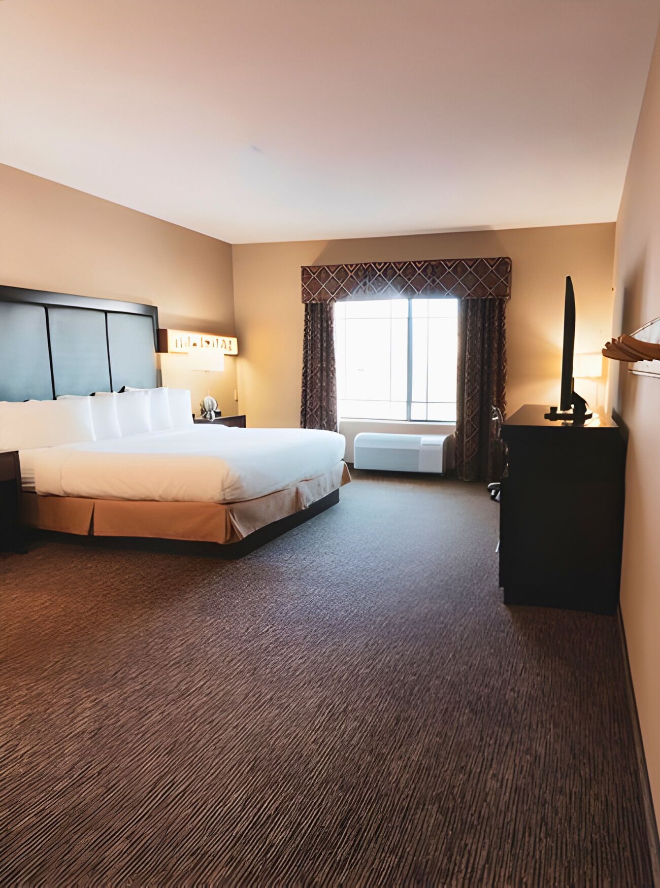 Kamar Single, 1 Tempat Tidur King dengan tempat tidur Sofa | Meja kerja, ruang kerja ramah laptop, dan tirai kedap cahaya