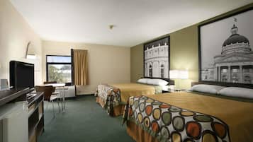 Standard Room, 2 Queen Beds | Iron/ironing board, free cots/infant beds, free WiFi, bed sheets