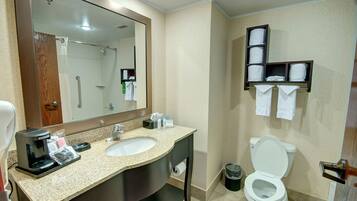 Free toiletries, hair dryer, bathrobes, towels
