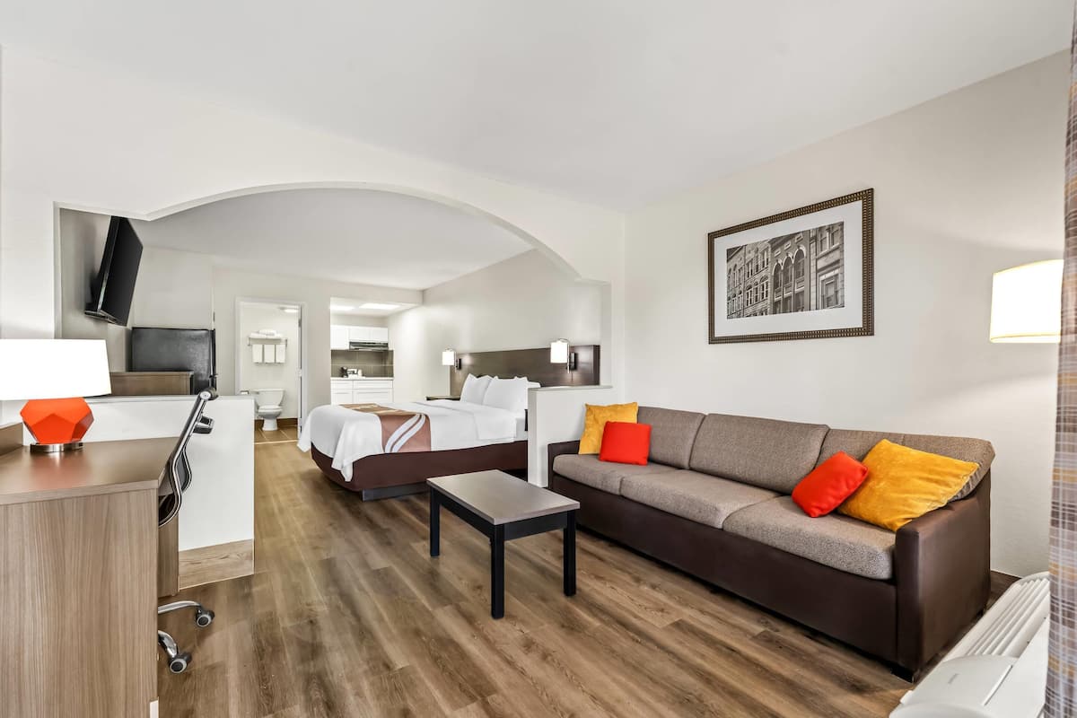 Suite, 1 King Bed, Non Smoking (Efficiency) | Premium bedding, desk, blackout drapes, iron/ironing board
