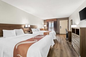 Premium bedding, desk, blackout curtains, iron/ironing board