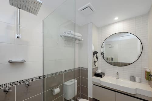 Free toiletries, hair dryer, towels