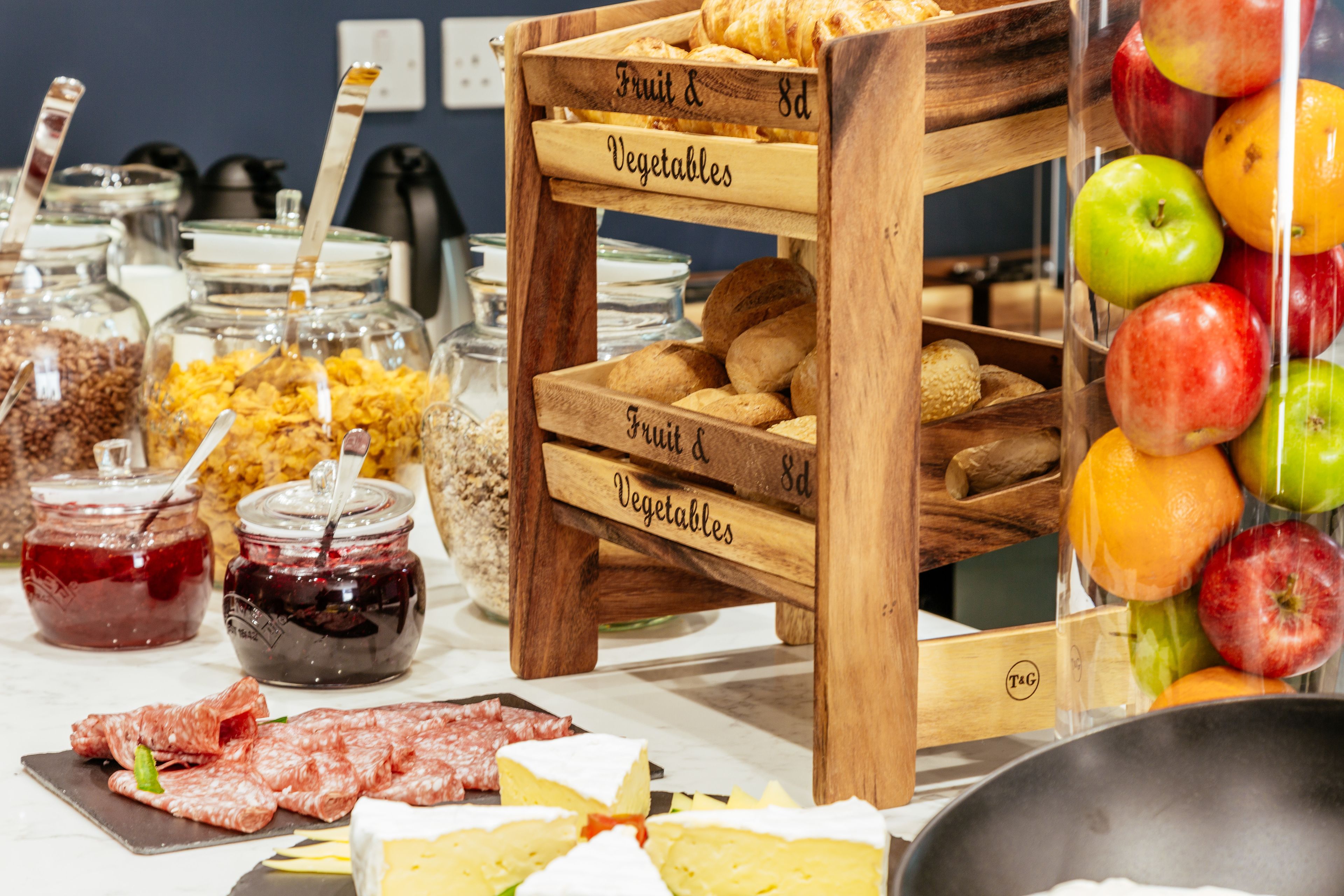 daily buffet breakfast (gbp 10.00 per person)