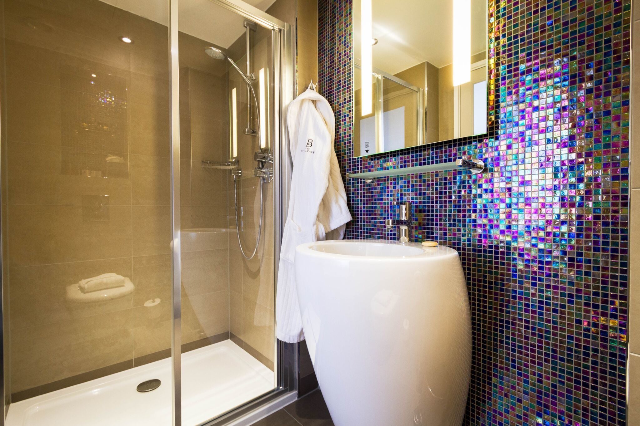 signature double room | bathroom | shower, rainfall showerhead, free toiletries, hair dryer