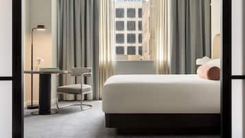 1 phòng ngủ, bộ trải giường bằng vải Frette của Ý