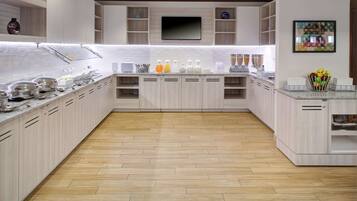 Free daily buffet breakfast