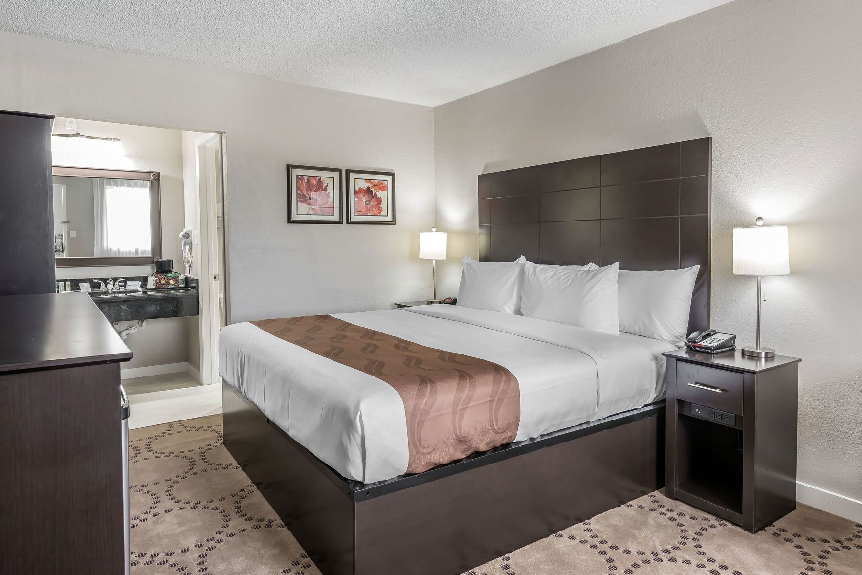 Hypo-allergenic bedding, pillow-top beds, individually furnished, desk