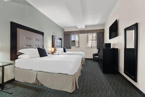 Standard Room, 2 Queen Beds, Non Smoking | Desk, laptop workspace, blackout drapes, iron/ironing board