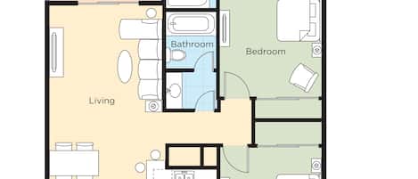 Suite, 2 Bedrooms | 1 bedroom, pillowtop beds, in-room safe, blackout drapes