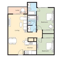 Suite, 2 Bedrooms | 1 bedroom, pillow-top beds, in-room safe, blackout curtains