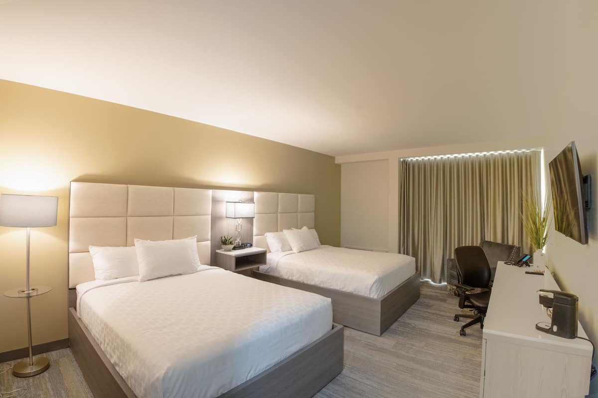 superior room, 2 queen beds | 1 bedroom, iron/ironing board, free wifi, bed sheets